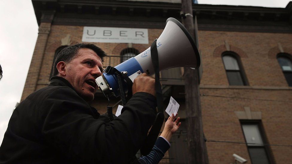 Drivers in New York City have organised often to protest aspects of Uber's business