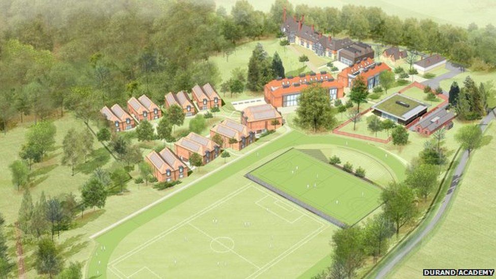 Artist's impression of the boarding school on the Durand Academy site