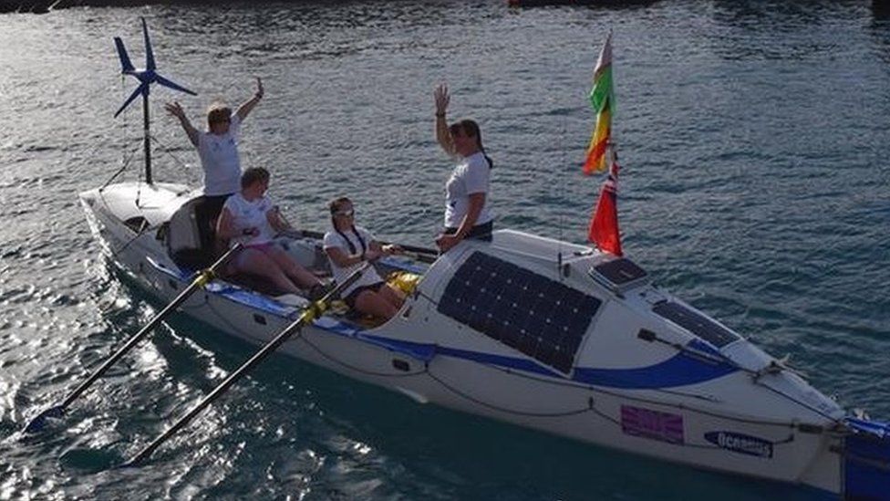 Rowers setting off from Gran Canaria