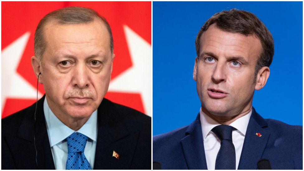 President Erdogan and Emmanuel Macron