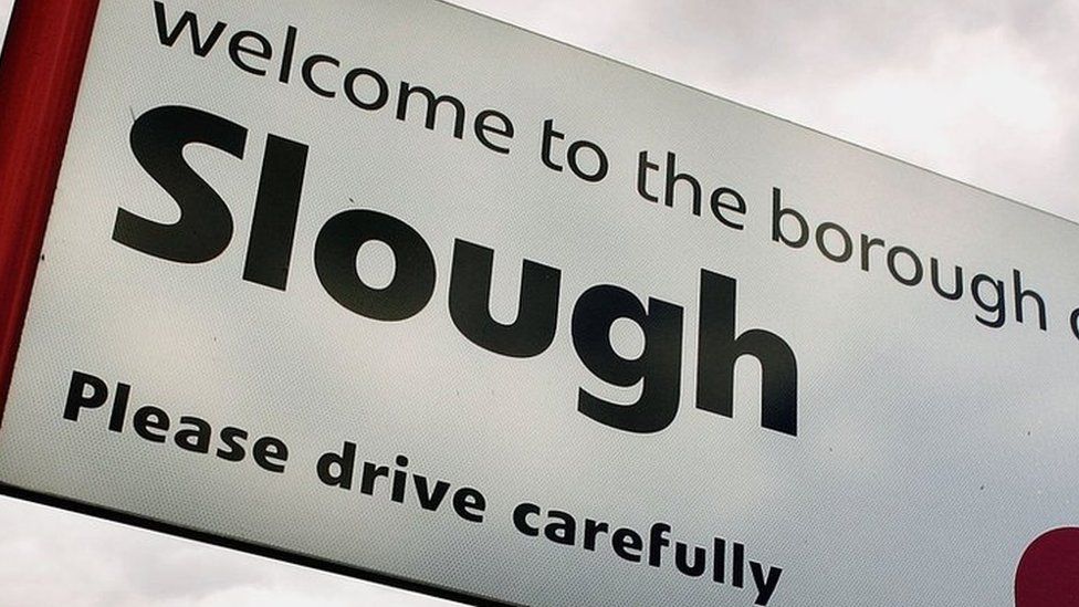 Slough town sign