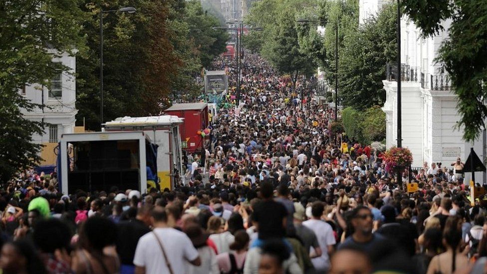 Crowds at Notting Hill Carnival