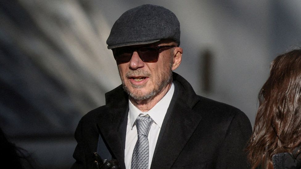 Paul Haggis arriving at court on 19 October