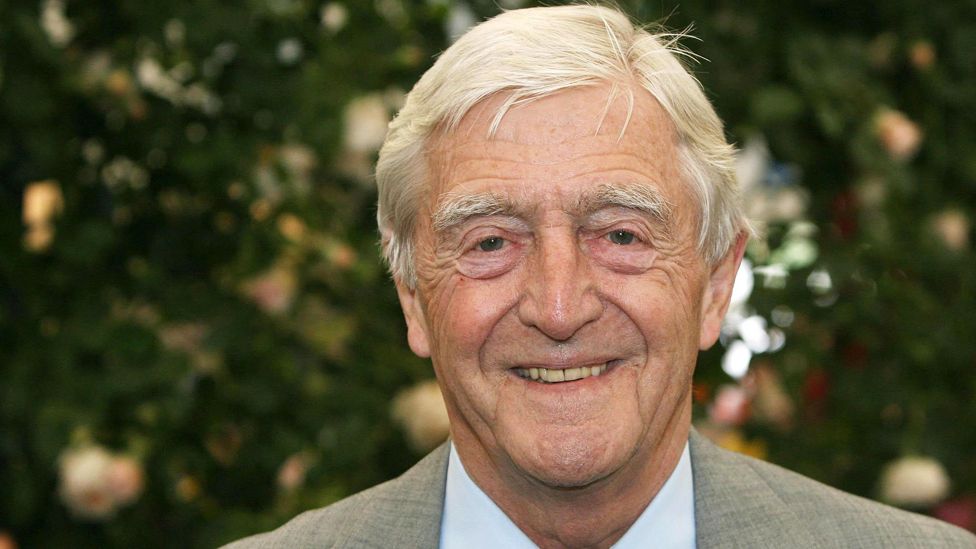 Michael Parkinson at the Chelsea Flower Show in London, 2007