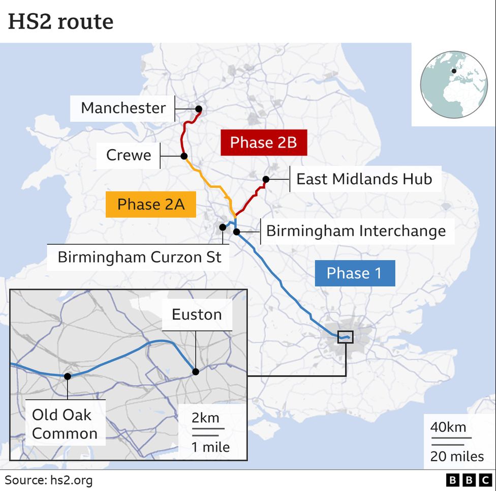 HS2 line between Birmingham and Crewe delayed by two years - BBC News