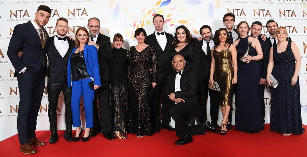 The cast of Emmerdale at the National Television Awards