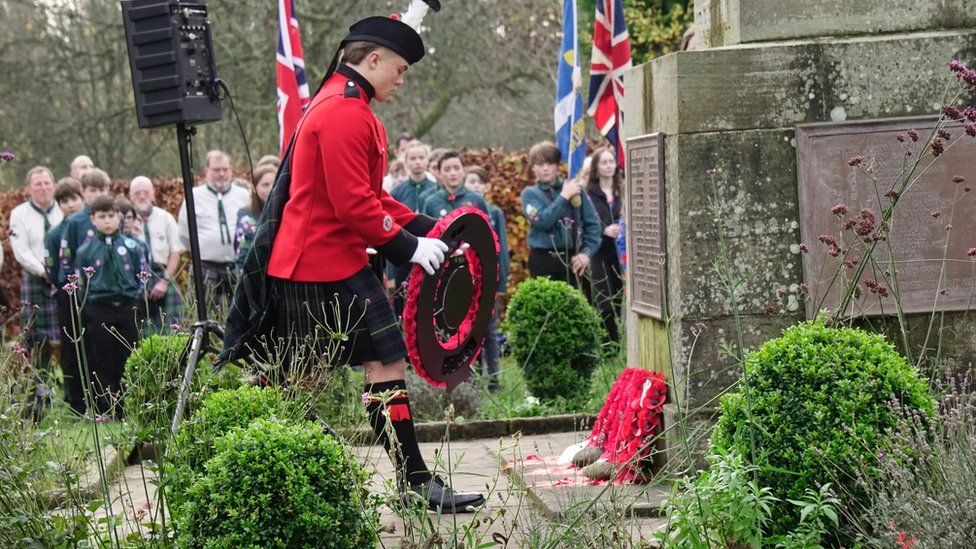 Servicemen and women marked the memorial day in Dunblane
