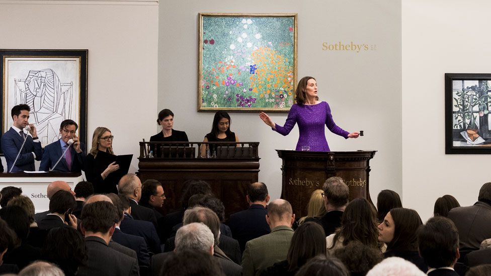 Auctioneer at Sotheby's Klimt sale