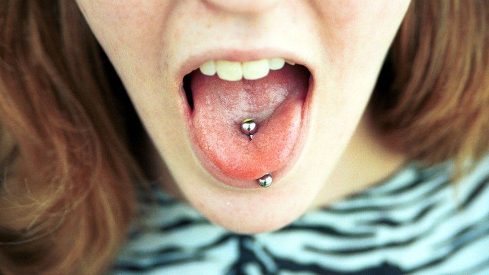 Young girl with piercing