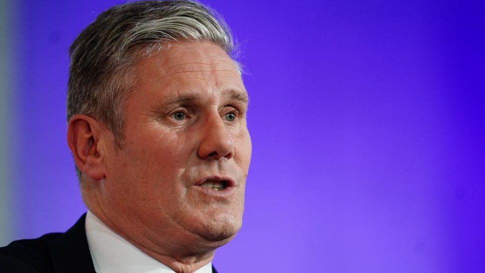 A close-up changeable  of Keir Starmer