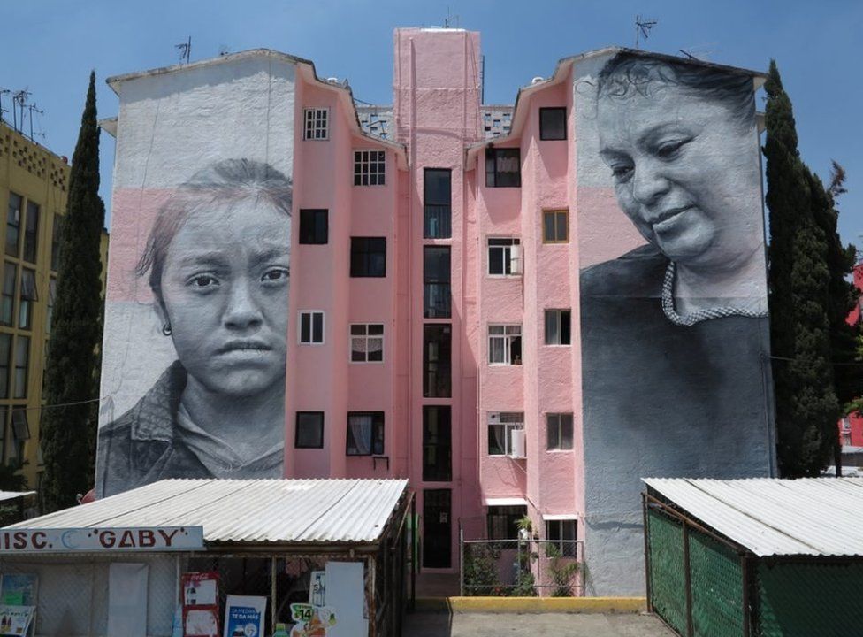 This mural on the outskirts of Mexico City was a response to high rates of violence towards women