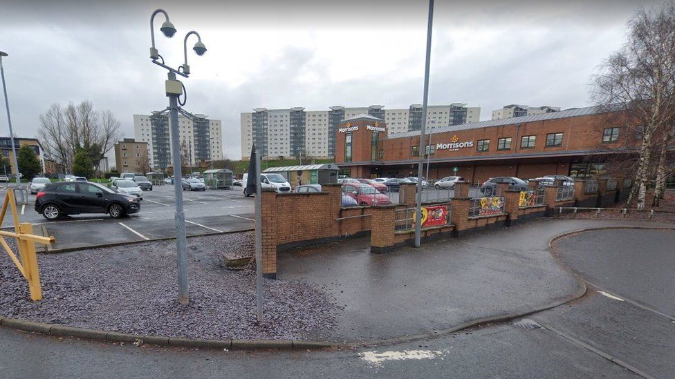 Morrisons car park in Cardonald