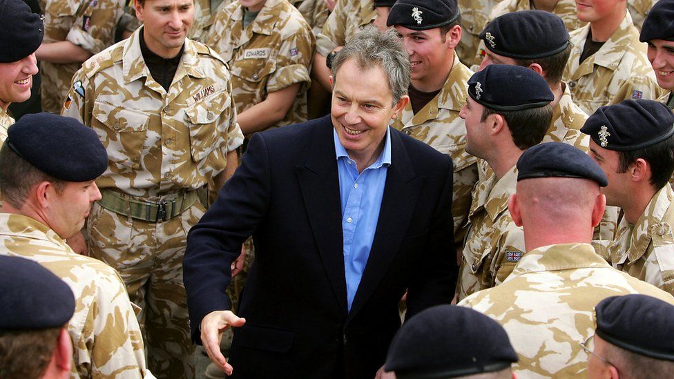 Tony Blair in Basra in 2005