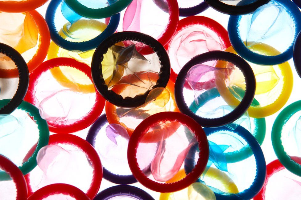 Stock image of condoms