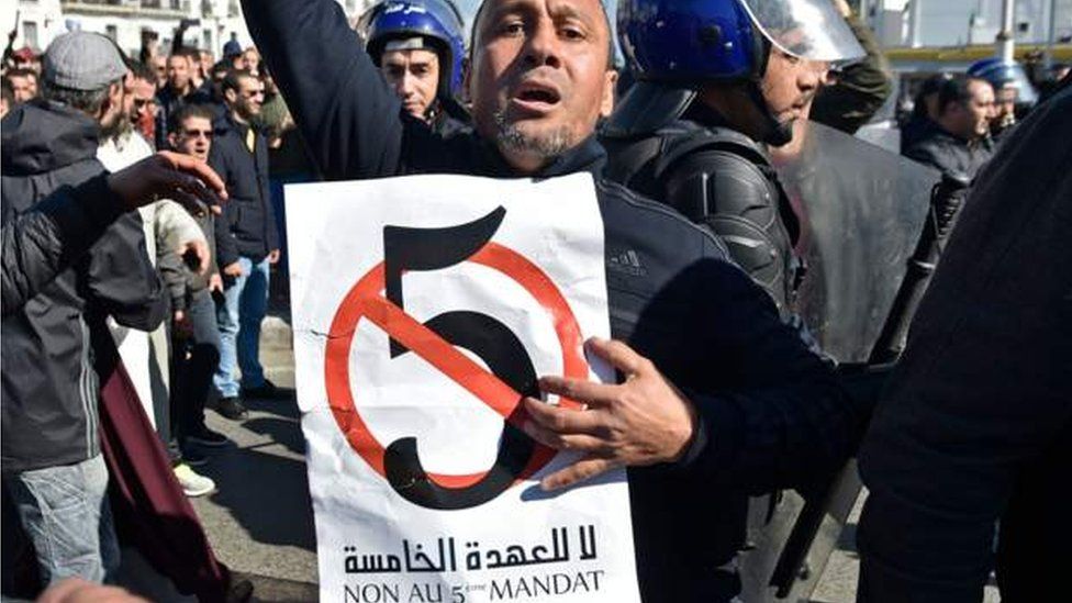 Une manifestation contre un 5e mandat de Bouteflika