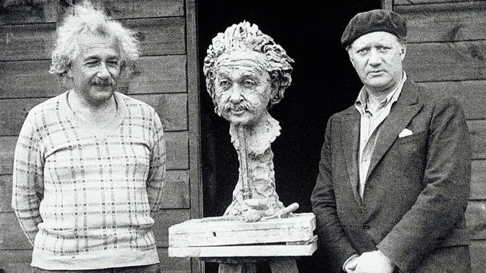 Jacob Epstein completed a bust of Albert Einstein near Cromer, England, where he was staying.