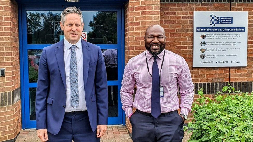 Det Ch Insp Nick Bellingham and PCC Festus Akinbusoye