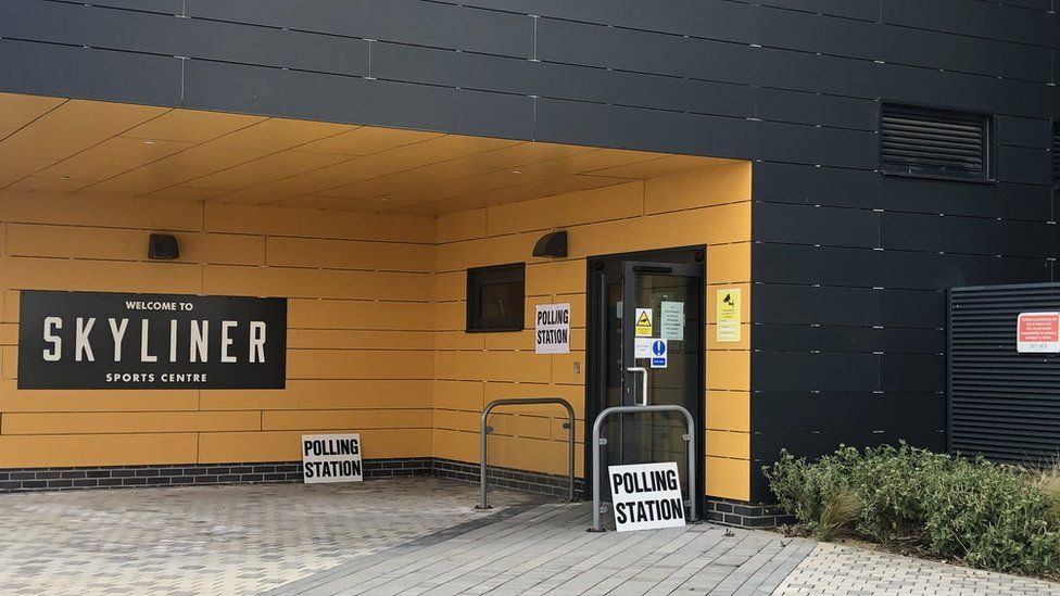 Polling station Skyliner leisure centre, Bury St Edmunds