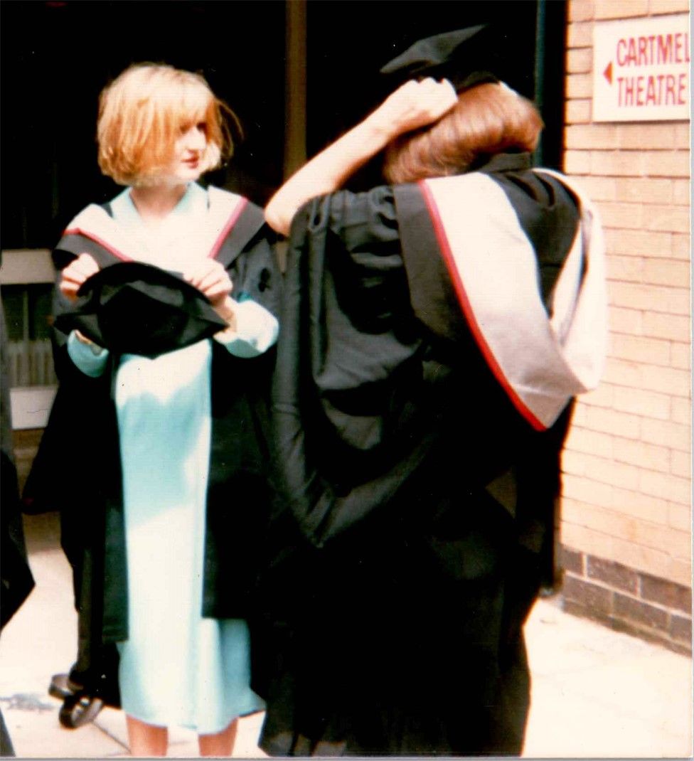 Caroline Aherne at her graduation ceremony