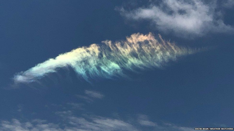 Rainbow cloud in the sky