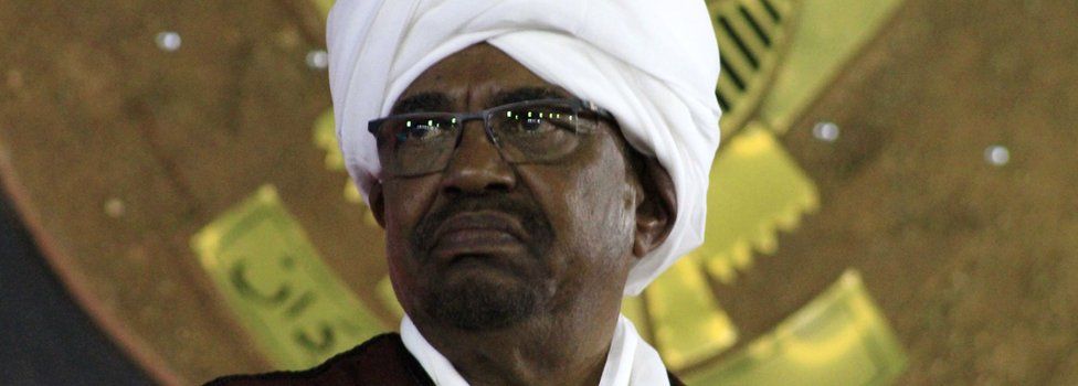 Sudanese President Omar al-Bashir at the presidential palace in Khartoum, 31 December 2016