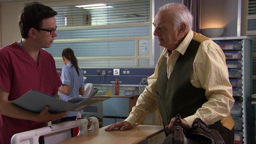 Roy Hudd in Holby City in 2014