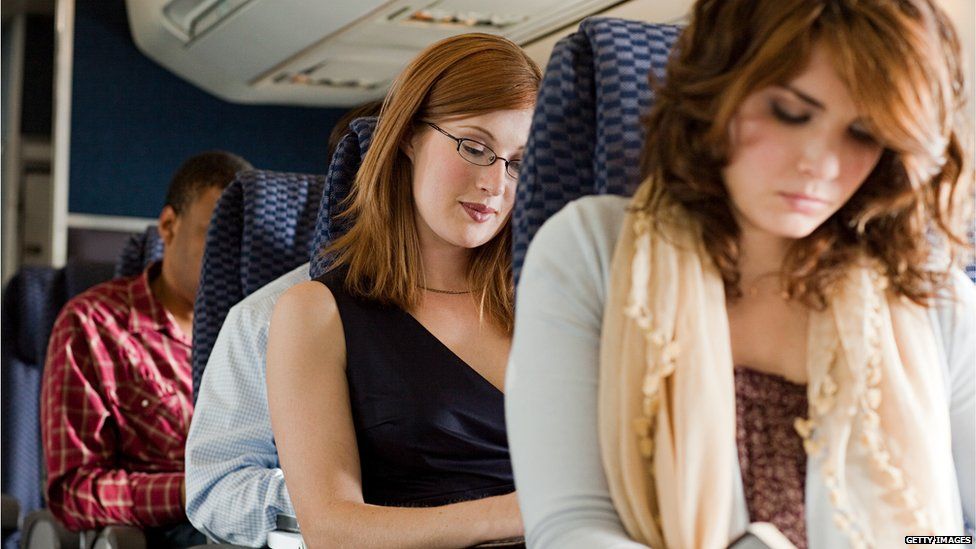 Female airplane seats