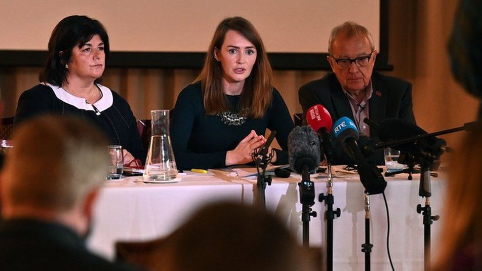 Dr Maeve O'Rourke (centre) was part of an expert panel who recommended a public inquiry in NI
