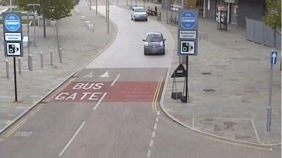 Cars using bus lanes in Doncaster