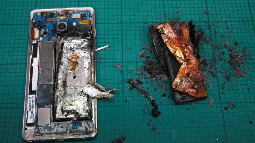 Samsung battery fire