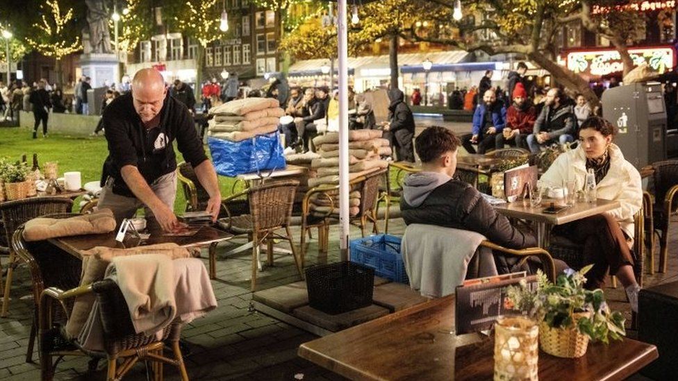 A cafe in Amsterdam. Photo: November 2021