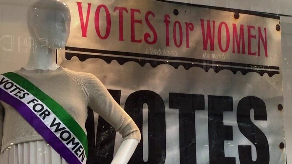 One hundred years on from the Suffragettes, women gather at a Newcastle cafe to discuss politics.