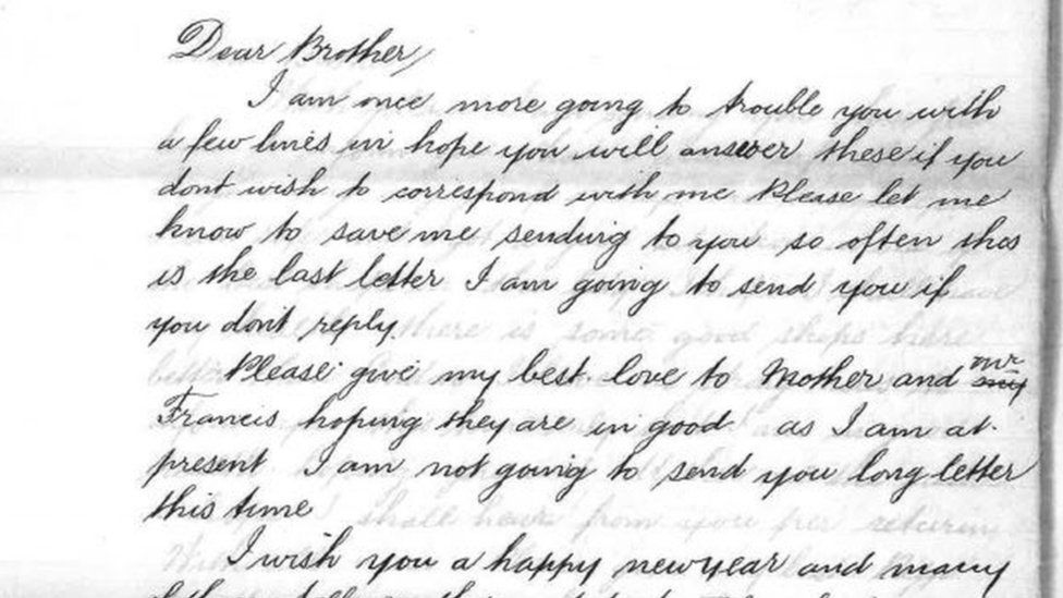 Letters from Sgt James to his brother John Clement James.