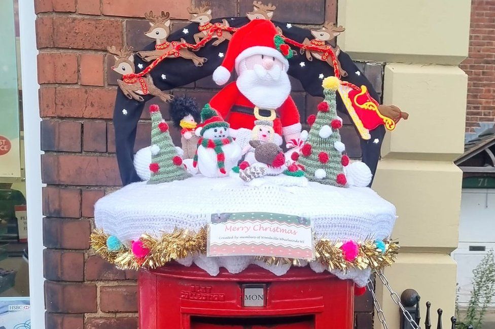 Christmas postbox topper in Woodville
