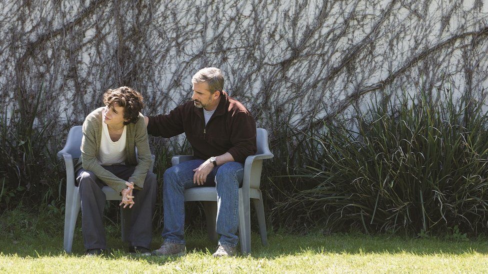 Timothee Chalamet and Steve Carell in Beautiful Boy
