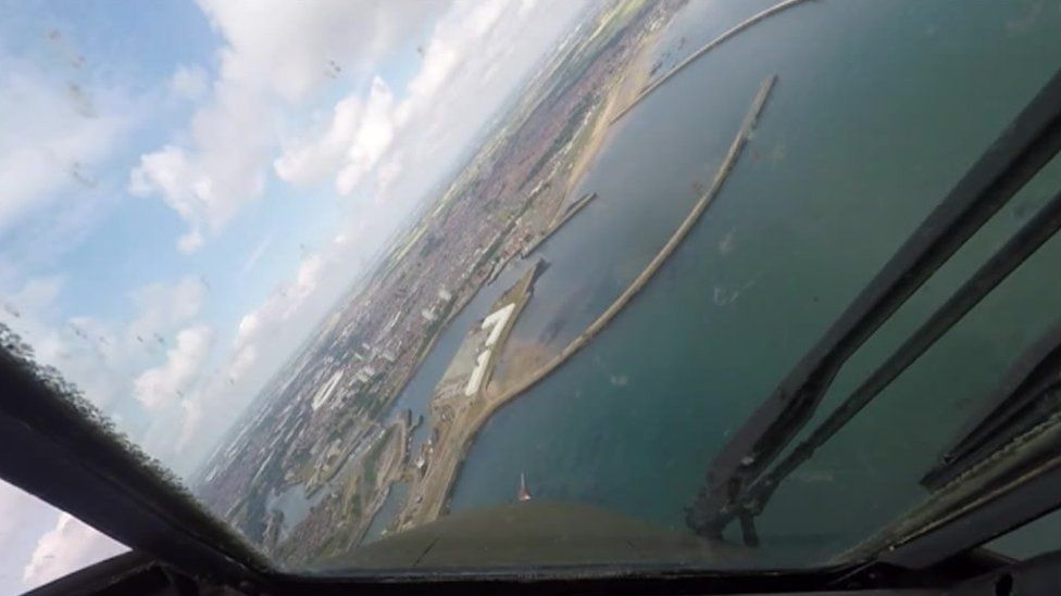 View of Wearside from a Bronco turboprop aircraft