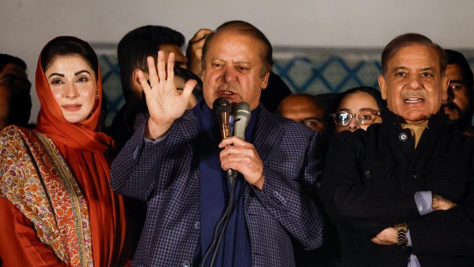 Pakistan army urges unity as ex-PMs both declare election win