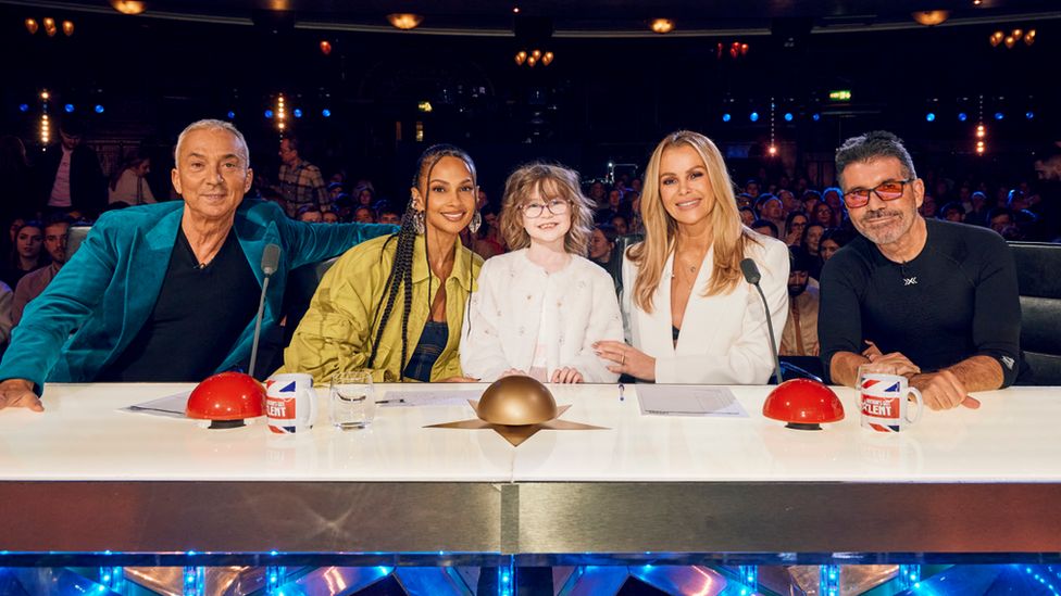 Dulcie with the Britain's Got Talent judges