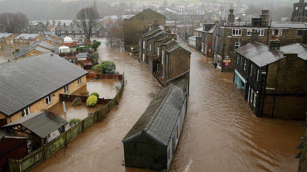 The River Calder in Mytholmroyd