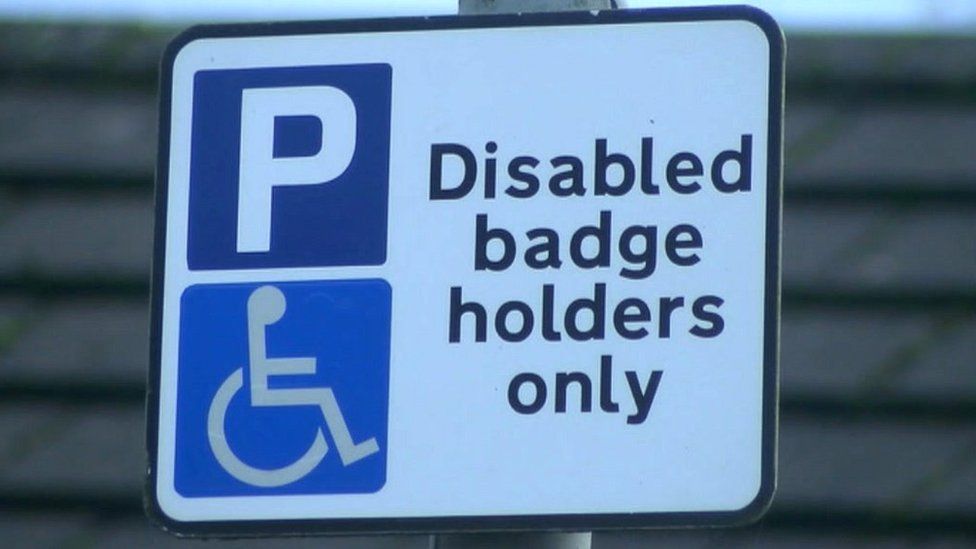 Disabled badge sign