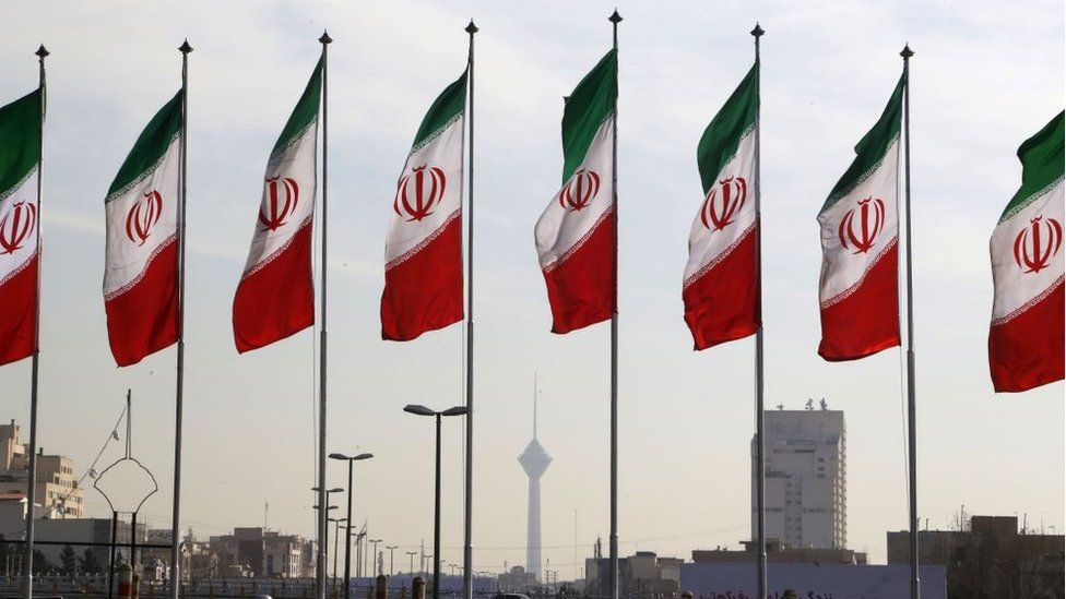 Iranian flags in Tehran