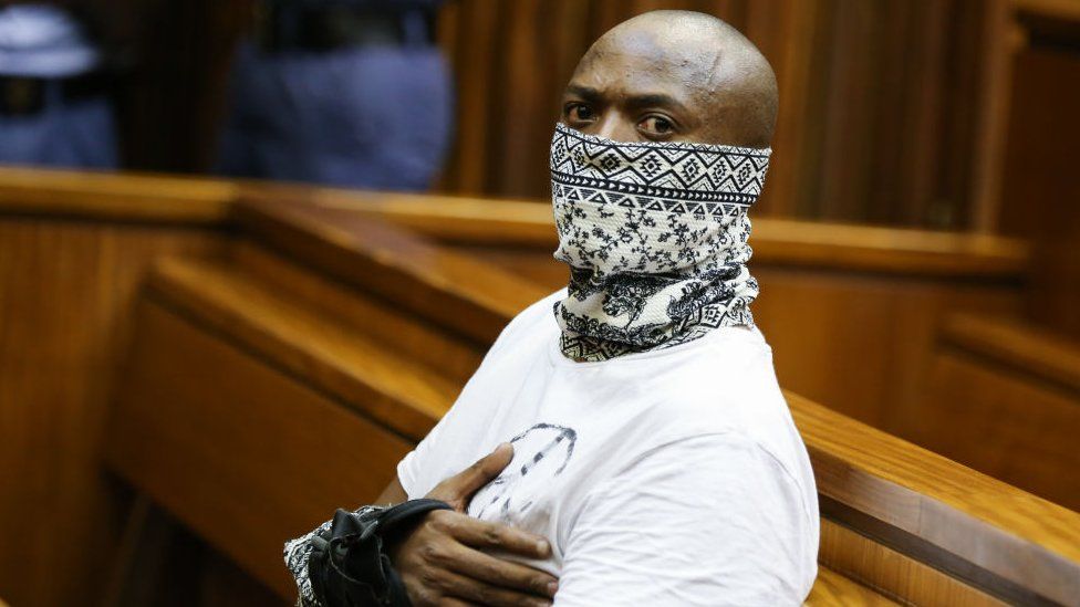 Murder suspect Muzikayise Malephane appears at the Gauteng High Court on January 22, 2021 in Johannesburg, South Africa