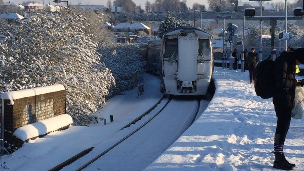 Train at Strood railway station