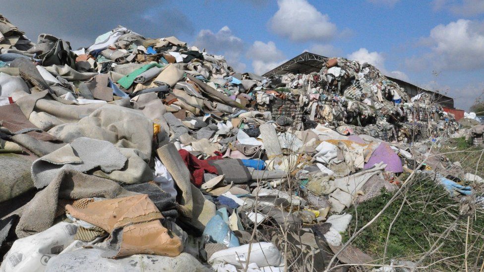 Waste at the site