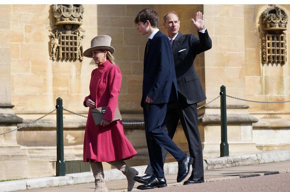 King Charles joined by family for first Easter service as monarch - BBC ...