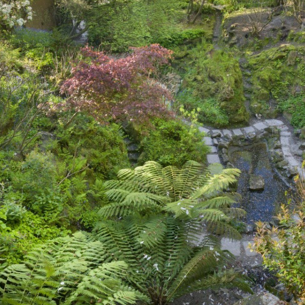 Standen House lost arts and crafts garden restored - BBC News