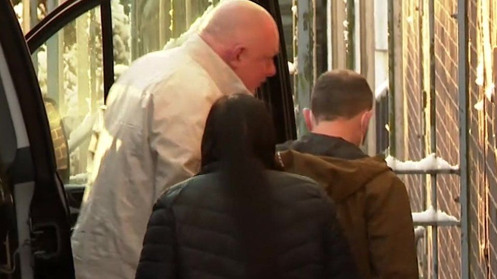 Tony Thomas, arriving at Mold Crown Court, denies murder and manslaughter