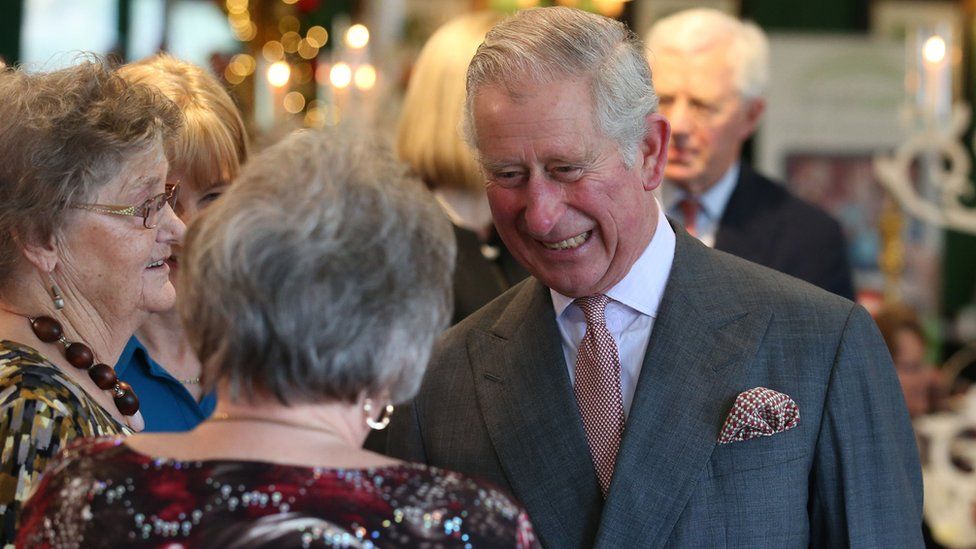 Prince Charles met guests at a tea dance at Dumfries House