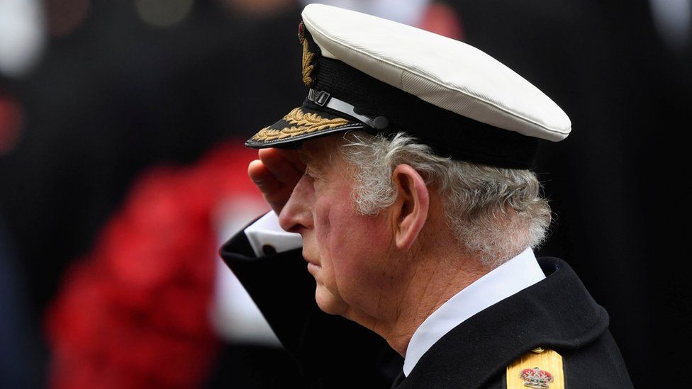 Prince Charles at the Remembrance service
