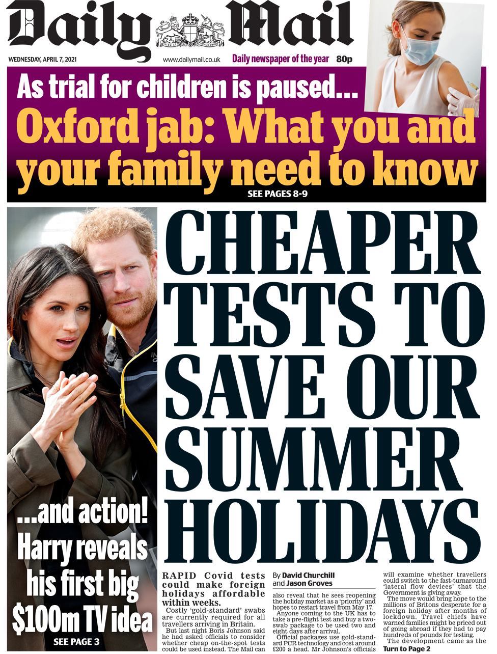 Daily Mail Wednesday